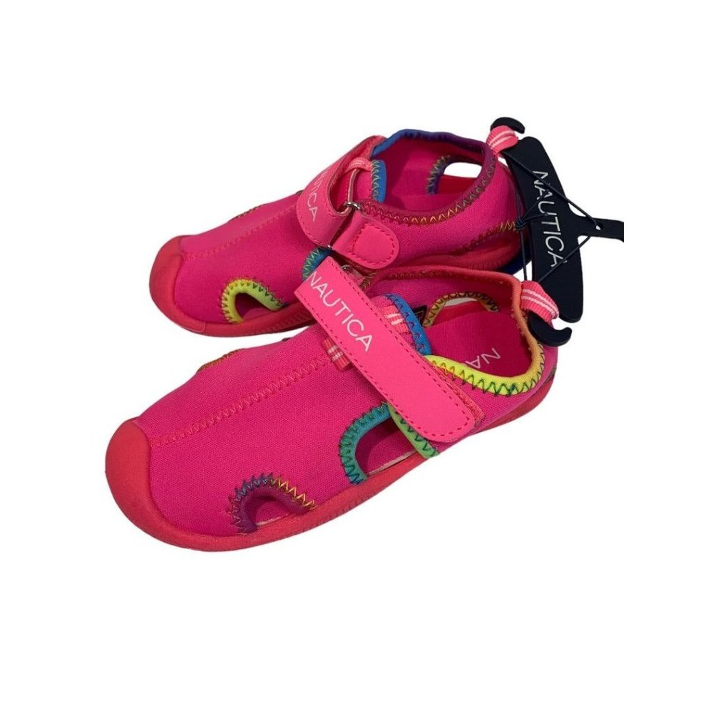 Size 9 Nautica Big Kids Neon Pink Girls Kettle Gulf Sandals KA1087G
